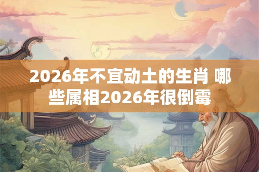 2026年不宜动土的生肖 哪些属相2026年很倒霉