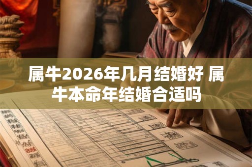 属牛2026年几月结婚好 属牛本命年结婚合适吗