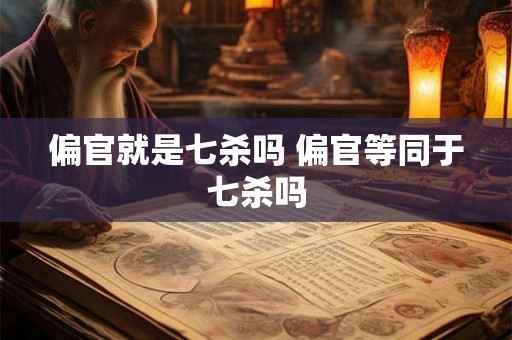 偏官就是七杀吗 偏官等同于七杀吗