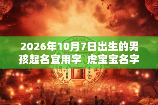 2026年10月7日出生的男孩起名宜用字  虎宝宝名字