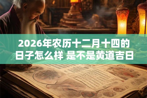 2026年农历十二月十四的日子怎么样 是不是黄道吉日