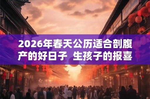 2026年春天公历适合剖腹产的好日子  生孩子的报喜风俗