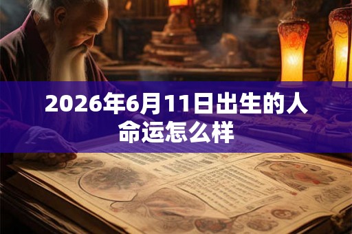 2026年6月11日出生的人命运怎么样 2026年6月11日出生的人命运怎么样