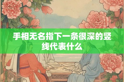 手相无名指下一条很深的竖线代表什么