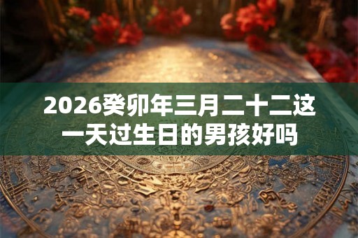 2026癸卯年三月二十二这一天过生日的男孩好吗