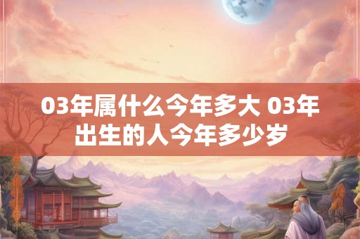 03年属什么今年多大 03年出生的人今年多少岁