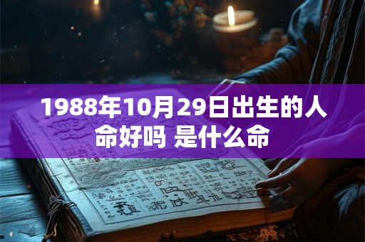 1988年10月29日出生的人命好吗 是什么命