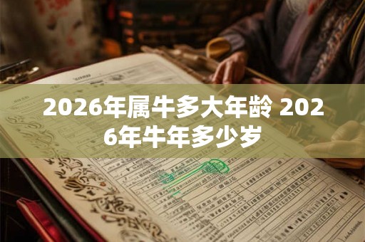 2026年属牛多大年龄 2026年牛年多少岁