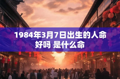 1984年3月7日出生的人命好吗 是什么命