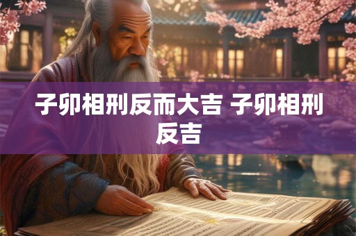 子卯相刑反而大吉 子卯相刑反吉