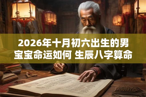 2026年十月初六出生的男宝宝命运如何 生辰八字算命