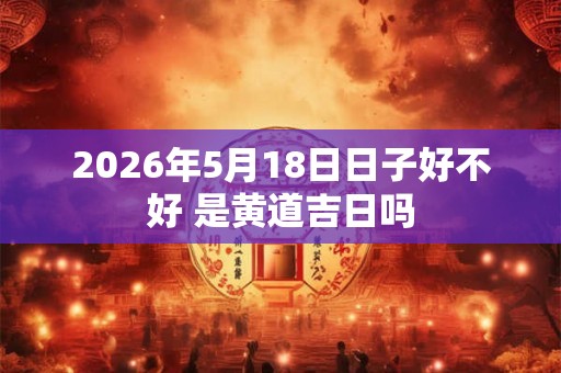 2026年5月18日日子好不好 是黄道吉日吗