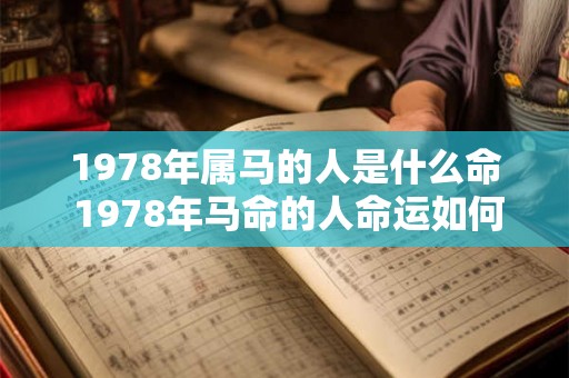 1978年属马的人是什么命 1978年马命的人命运如何