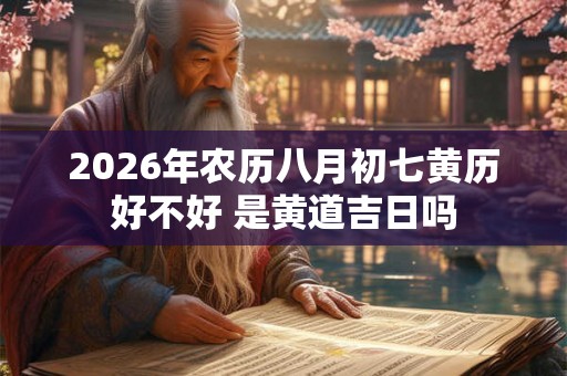 2026年农历八月初七黄历好不好 是黄道吉日吗