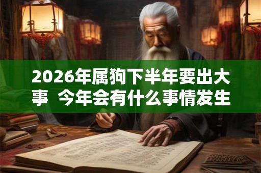 2026年属狗下半年要出大事  今年会有什么事情发生