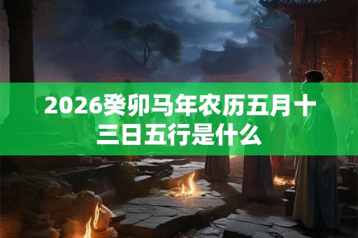 2026癸卯马年农历五月十三日五行是什么
