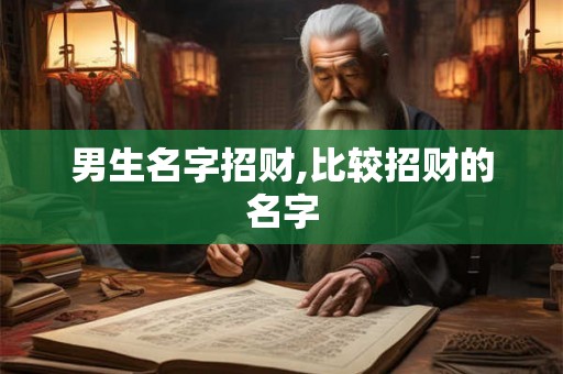 男生名字招财,比较招财的名字
