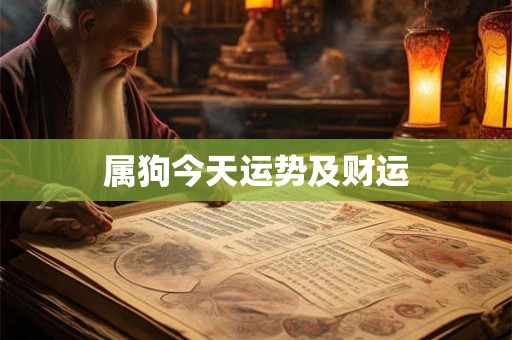 属狗今天运势及财运 属狗今天运势及财运