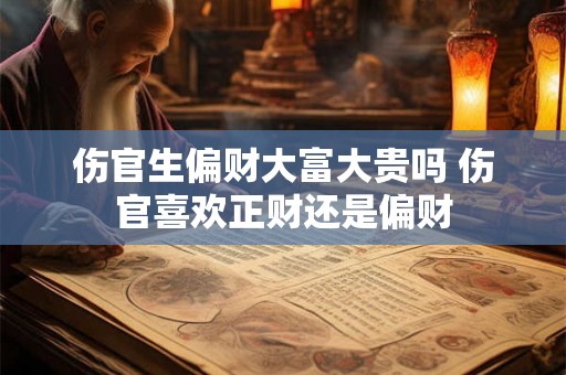 伤官生偏财大富大贵吗 伤官喜欢正财还是偏财