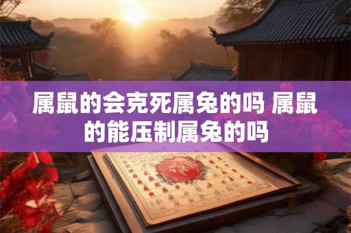 属鼠的会克死属兔的吗 属鼠的能压制属兔的吗