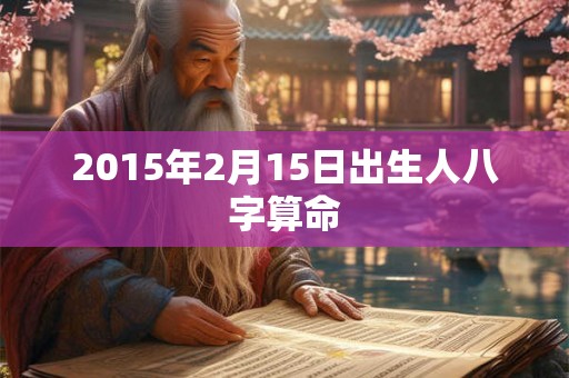 2015年2月15日出生人八字算命