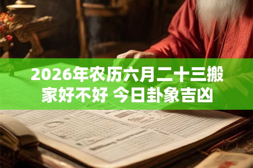 2026年农历六月二十三搬家好不好 今日卦象吉凶