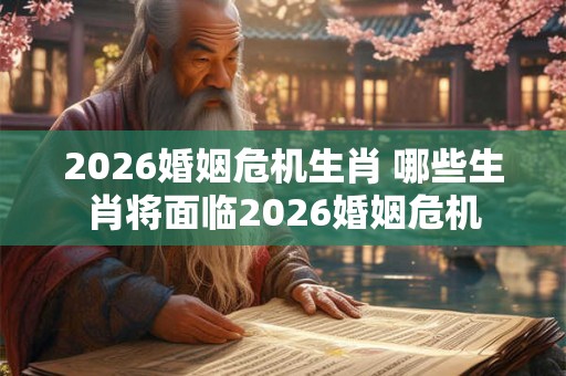 2026婚姻危机生肖 哪些生肖将面临2026婚姻危机 2026婚姻危机生肖 哪些生肖将面临2026婚姻危机