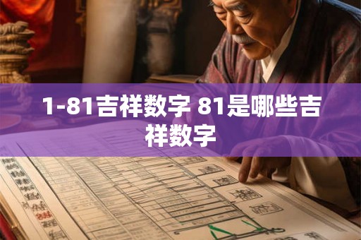 1-81吉祥数字 81是哪些吉祥数字