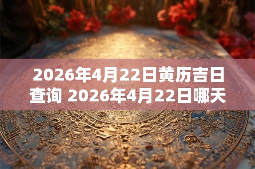 2026年4月22日黄历吉日查询 2026年4月22日哪天是黄历吉日