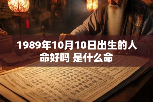 1989年10月10日出生的人命好吗 是什么命