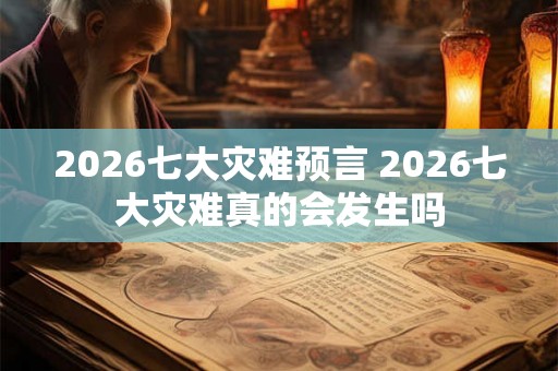 2026七大灾难预言 2026七大灾难真的会发生吗