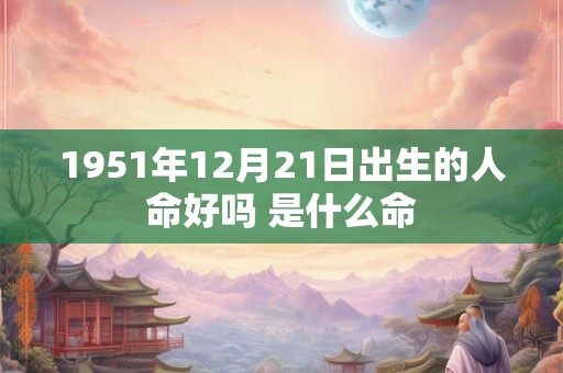 1951年12月21日出生的人命好吗 是什么命
