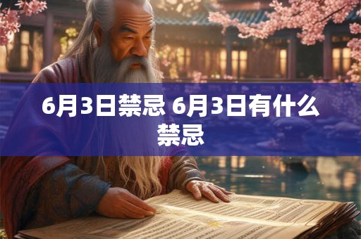 6月3日禁忌 6月3日有什么禁忌