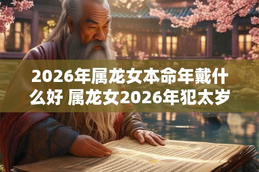 2026年属龙女本命年戴什么好 属龙女2026年犯太岁怎么化解 2026年属龙女本命年戴什么好 属龙女2026年犯太岁怎么化解