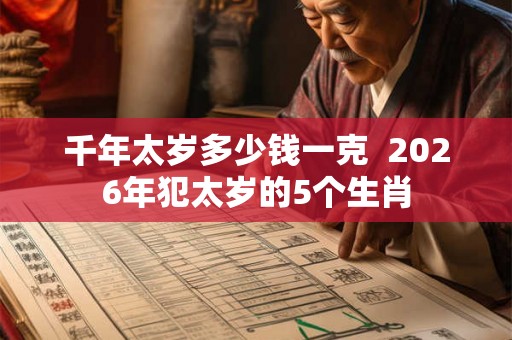 千年太岁多少钱一克 2026年犯太岁的5个生肖 千年太岁多少钱一克 2026年犯太岁的5个生肖