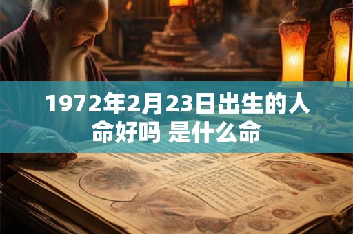 1972年2月23日出生的人命好吗 是什么命