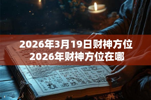2026年3月19日财神方位 2026年财神方位在哪 2026年3月19日财神方位 2026年财神方位在哪