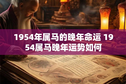 1954年属马的晚年命运 1954属马晚年运势如何