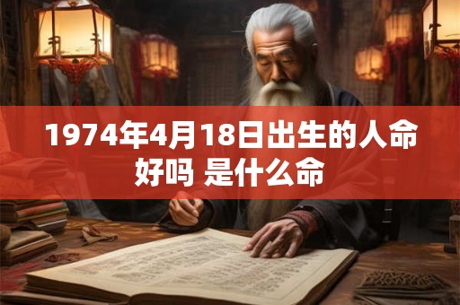 1974年4月18日出生的人命好吗 是什么命