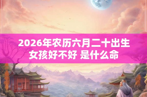 2026年农历六月二十出生女孩好不好 是什么命