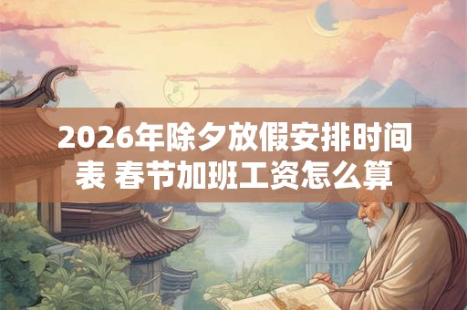 2026年除夕放假安排时间表 春节加班工资怎么算