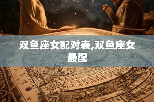 双鱼座女配对表,双鱼座女最配 双鱼座女配对表,双鱼座女最配