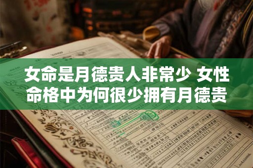 女命是月德贵人非常少 女性命格中为何很少拥有月德贵人