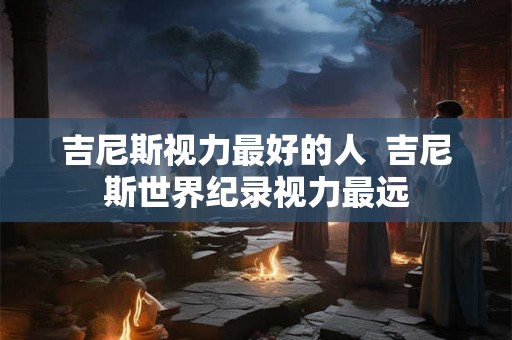 吉尼斯视力最好的人  吉尼斯世界纪录视力最远