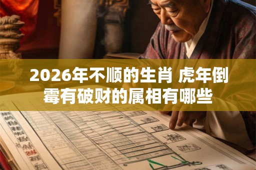 2026年不顺的生肖 虎年倒霉有破财的属相有哪些 2026年不顺的生肖 虎年倒霉有破财的属相有哪些