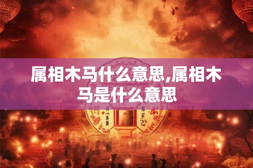属相木马什么意思,属相木马是什么意思