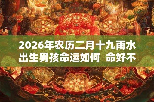 2026年农历二月十九雨水出生男孩命运如何  命好不好