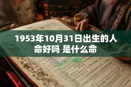 1953年10月31日出生的人命好吗 是什么命