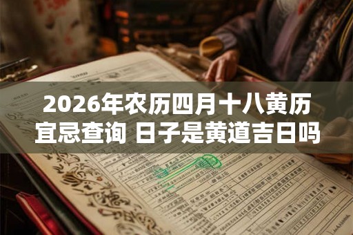 2026年农历四月十八黄历宜忌查询 日子是黄道吉日吗