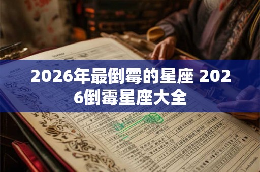 2026年最倒霉的星座 2026倒霉星座大全